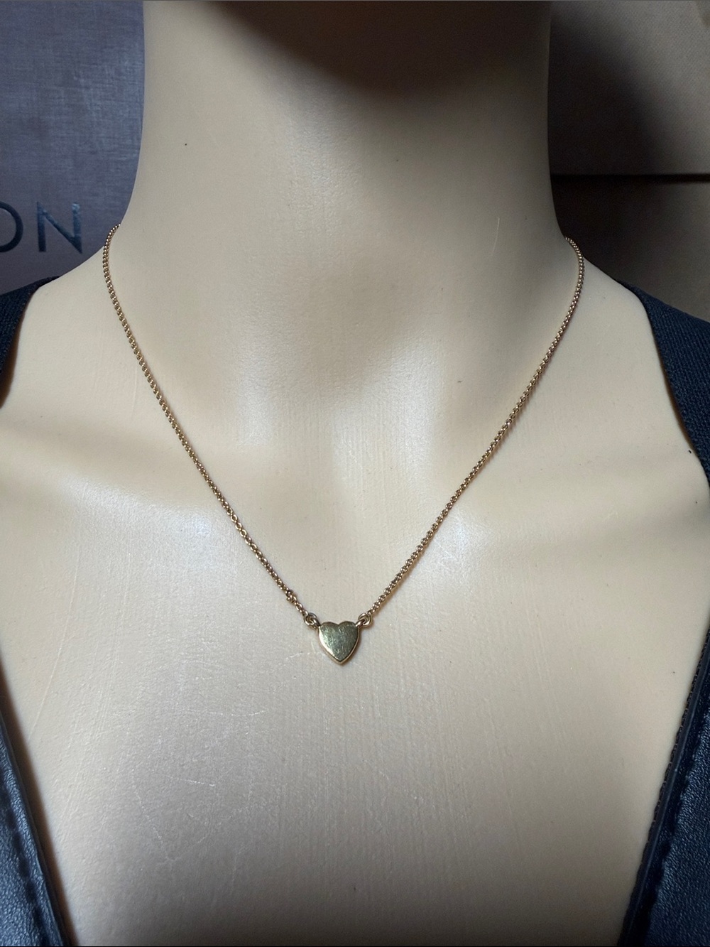 kate spade amour Short Gold Heart Charm Necklace